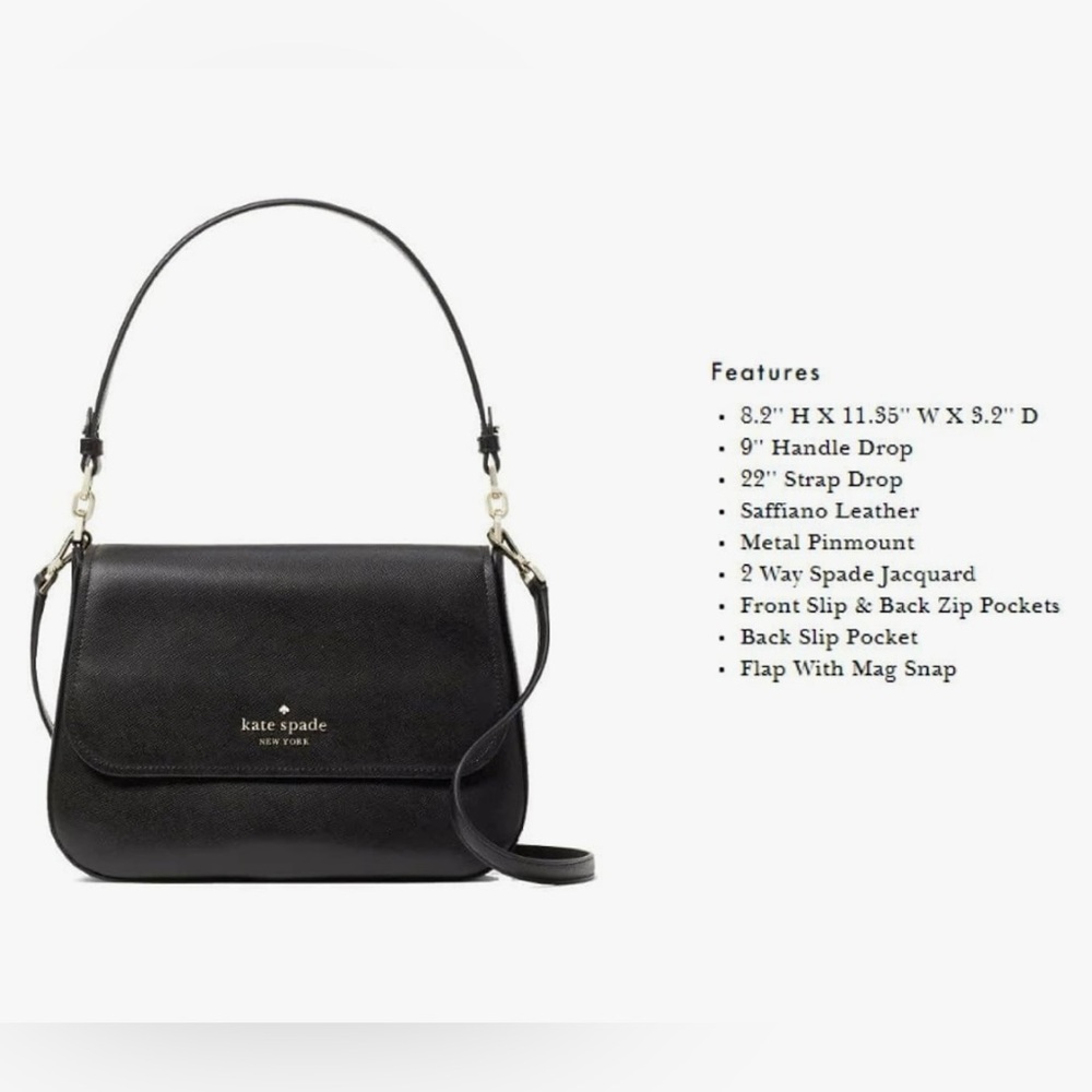 Kate Spade Staci Black Shoulder Bag - Picture 3 of 9